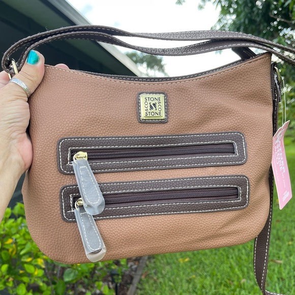 Stone & Co. Cornwall Boat Bottom Hobo Crossbody Bag - Picture 1 of 12